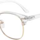 GUDVUE Blue Light Glasses, Computer/Gaming/TV/Phones Glasses for Women/men, Anti Glare/UV400/Eye Strain, Clear/Golden