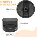 W10339442 5 Pack Stove Knobs, Replacement for Whirlpool WFG320M0BB0, WFG320M0BB1, WFG320M0BB2, WFG320M0BS0, WFG320M0BS2, WFG320M0BS3