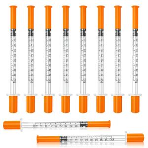 Jeringas con agujas para inyectar, 30G 1ml/cc 5/16" (8mm) jeringas, Pack of 100