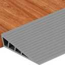1 Rise Threshold Ramps for Doorways, Door Floor Transition Strip Self-Adhesive Wheelchairs Ramps, Door Threshold for Home Steps (Grey, 2 PC) (Gray)
