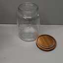 Extra Large Mason Jar - 1 Gallon Glass Wide Mouth Jar with Airtight Wooden Lid, Food Storage Container with Measurement Markings For Kitchen Pantry, Pickling, Cookies, Flour & Sugar