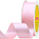 Double Face Lt.Pink Satin Ribbon 1-1/2 inch X 50 Yards Polyester Lt.Pink Ribbon for Gift Wrapping Very Suitable for Weddings Party Hair Bow Invitation Decorations and More