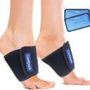 Cold Therapy Wrap with 2 Packs for Pain Relief, Reusable Gel Ice Packs for Foot Plantar, Wrist, Ankle, Great for Sprains, Muscle Pain, Bruises, Injuries (Black)