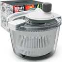 Cambom Salad Spinner Lettuce Spinner, Wash, Spin & Dry Salad Greens, Vegetable Washer Salad Dryer With Rotary Handle for Fruits & Vegetables, High Efficiency Vegetable Spinner Kitchen Gadget 3Qt White