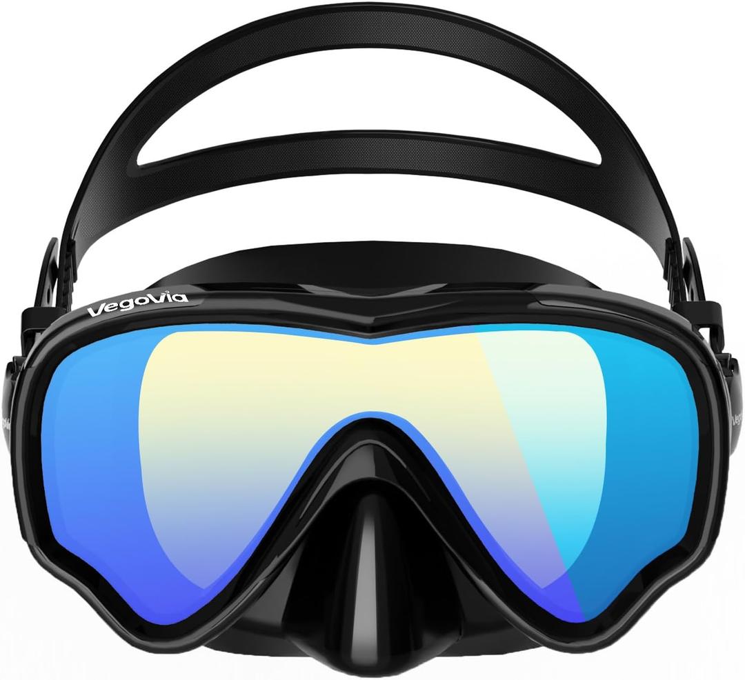 VegoVia Adult Swim Goggles with Nose Cover, 180° Clear Wide View No Leak Diving Mask Pool Goggles for Women Men Adult Youth