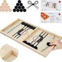 Fast Sling Puck Game - Fast Action Super Foosball Table Desktop Battle Slingshot Wooden Air Hockey Board Game -Guaranteed Fun for Family Game Night or Friends Party (Large)