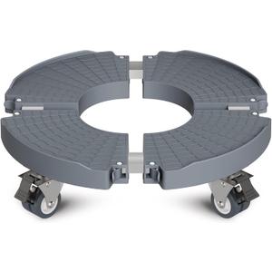 Goovilla Heavy Duty Plant Stand with Wheels - 1Pack Adjustable 15-22 Plant Caddy with Lockable Caster Wheels 440LBS, Rolling Stand/Dolly for Indoor/Outdoor Large Planters, Flower Pots, Gray (Grey)