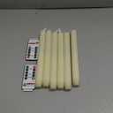 Homemory 6 Pcs Wax Flameless Taper Candles with Remote Timer and Dimmer, LED Candle Sticks with Flickering Light, Ivory Battery Operated Window Candles, 9.6 Inches for Wedding Home Indoor Decoration