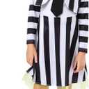 Girls Black White Striped A-Line Tank Dress with Blazer, Character Tank Dress Costume Set 5-14 Years for Halloween