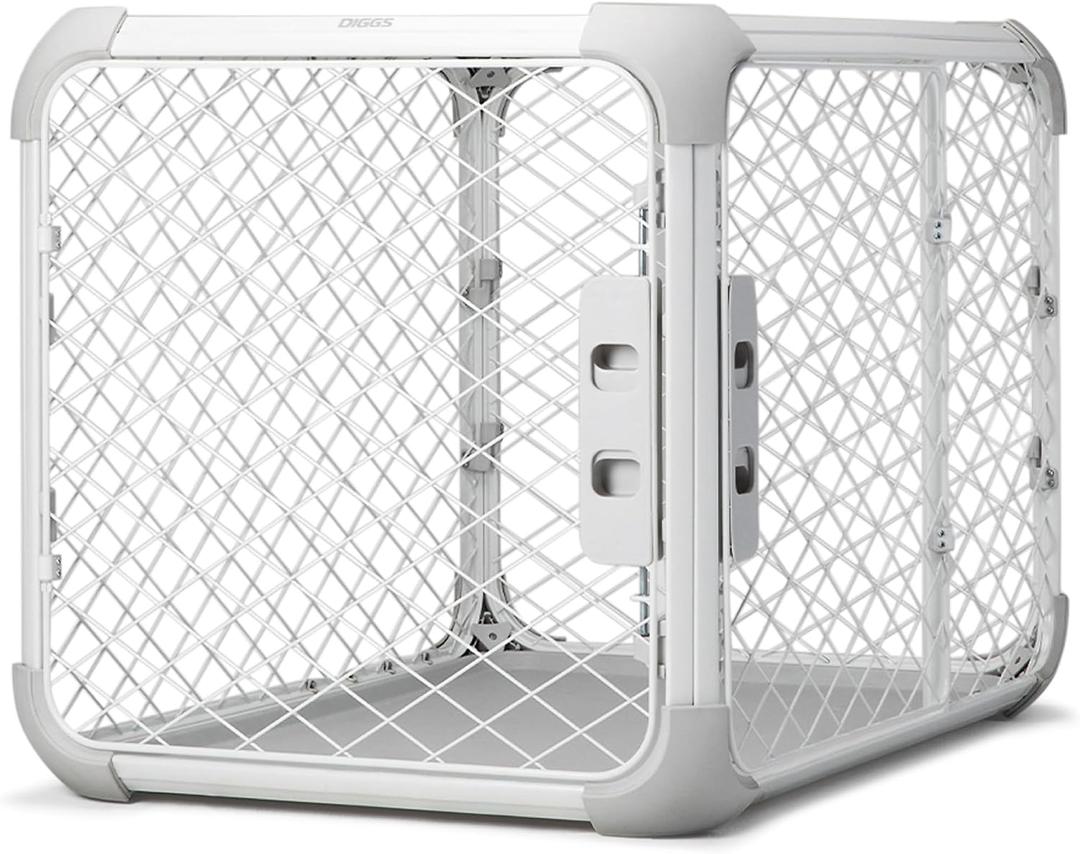 Diggs Evolv Modular Dog Crate for Dogs 18-22" Tall, Ash, Small