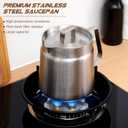 Teenyyou 2.1 Quarts/ 2 Liter Stainless Steel Kettle Pot Multipurpose Cooking Pot Brushed Stainless Steel Saucepan Suitable for Butter Ramen Milk Coffee Tea