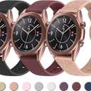 Meliya Band for Samsung Galaxy Watch 3 Bands 41mm Women Men, 20mm Soft TPU Sport Strap Replacement Band for Galaxy Watch 3 41mm (Black+WineRed+Glistening Rose Gold)