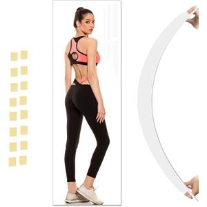 Full Length Mirror,47.25x15.75 Inch Acrylic Shatterproof Soft Mirrors, Non-Glass Wall-Mounted Fitness Mirror for Home, Lightweight Durable Modern Decor for Bedroom/Living Room/Cloakroom