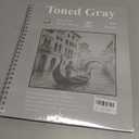 SuFly Gray Toned Sketch Pad, 11" x 14" - 60 Sheets Spiral Bound Sketchbook, 85lb/130gsm Toned Gray Paper for Graphite, Charcoal, Colored Pencils and Gel Pens.