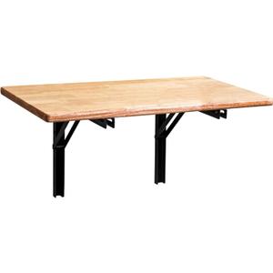 Wallmaster Wall Mounted Folding Workbench Heavy Duty Fold Down Table Utility Bench Solutions Laundry Shelf Wall Desk with Metal Shelf Bracket (32 x 18)
