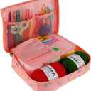 59 Pcs Crochet Hooks Kit for Beginners Adults, Knitting Starter Kit for Adults Ergonomic Crochet Soft Grip Handle Crochet Tools, DIY Weave Yarn Kits with Carry Bag , Travel Knitting Crochet Supplies (Cat)