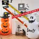 4 Pcs Zombie Area Caution Tape - DO NOT CROSS, 3 Inch x 120 Ft, Scary Halloween Zombie Decorations, Warning Barricade Safety Tape for Haunted House Party Danger Zone