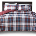 Coleman Windowpane 4 Piece Bedding Set King 1 Comforter 104x90 2 Comforter Shams 20x36 1 Quilt 104x90