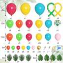 Hawaiian Balloons Arch Birthday Decorations 165 Pcs, Olive Green Blue Hot Pink Orange Gold Balloons, Hawaiian Summer Beach Party Supplies, Balloon Arch kit