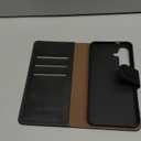 SUANPOT Compatible with Samsung Galaxy S25 Wallet case with RFID Blocking Credit Card Holder,Flip Book PU Leather Protective Cover Women Men for Samsung S25 Phone case Black