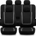 9PCS Car Seat Covers Full Set, Breathable Comfort Auto Front & Rear Seat Split Protector with Headrest Cover, All-Season Vehicle Seats Decoration Accessories for Sedan, Truck, SUV (Gray)