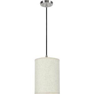 Aspen Creative Flaxen 71030 One-Light Pendant with Hardback Drum Shaped (Spider) Shade, 8 x 8 x 11