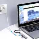 2 x USB C Hub 3.0 4-Port, USB Multiple Hub Data Splitter Extender with USB-C Power/Data Port, for MacBook Pro/Air, foriPhone15/Pro/Plus/Max, foriPad ProLaptop, PC, PS4/5, Keyborad, Mouse