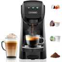 Warriors1 Mini Coffee Maker for Keurig K Cup, Espresso Machine for Nespresso Original, Dolce Gusto Pods, Ground Coffee, 20 Bar Coffee Machine fits kitchens, apartments, dorms, RVs, 28 oz Reservoir
