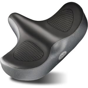 YLG Oversized Bike Seat with Backrest Comfort Wide Bicycle Saddle Replacemen for Tricycle, Electric, Commuter, Stationary Bikes, Soft Thick Foam Padded Cushion, Adjustable, Waterproof