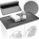 Washer Dryer Countertop Silicone Mat  Flexible, Non-Rigid Design (Not Wood or Solid Board), Large Non-Slip Waterproof Top Protector for Washer & Dryer, Anti-Scratch Laundry Machine Cover, 54 x 27.5 (Gray)