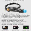 010-12122-10 Adapter, 8-Pin Transducer to 12-Pin Sounder Adapter Cable XID Compatible with Garmin AIRMAR, ECHOMAP Chrip, ECHOMAP UHD, ECHOMAP Ultra, GPSMAP, Striker Transducer and Fish Finder