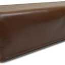 Ntomtuex PU Leather Armrest Covers for Sofa Chair Armchair Slipcovers Set of 2 with Pockets - Waterproof, Stretch, Non-Slip Furniture Protectors for Couches & Recliners, Chocolate