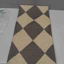 Lessymo Checkered 3x5 Outdoor Patio Rug, Washable Easy Jute Rugs for Entryway Indoor Outdoor Living Room Carpet, Farmhouse Non Slip Door Mat for Backyard Bedroom, Diamond Black/Beige (Black/Checker Board-1)