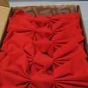 JOYIN 12 Pack Christmas Red Velvet Bows, 13" Long by 9" Wide Decorative Christmas Bows for Wreath Garland Tree Decor, Indoor Outdoor Holiday Decoration (Small)