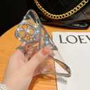 Clear Luxury Rhinestone Case Compatible with iPhone 12,Bling Sparkle Glitter Diamond Cute Design Cover for Girls Women,Soft Plating with Camera Lens Shockproof Protector for iPhone 12 Case-Silver