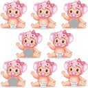 2 x 40Pcs Baby Shower Scratch Off Poop Game Cards with DIY Film Stickers for Baby Shower Party Favor Supplies(Pink)