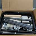 40 Gal (150L) Laundry Hamper with Lid, Leather Patchwork Laundry Basket with Rolling Lockable Wheels and Handle, Laundry Basket Organizer for Laundry Room, Bedroom and Bathroom,Laundry Room - White