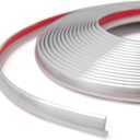 Art3d 20ft Outside Vinyl Corner Trim Peel and Stick for Tile and Wall Edges, Furniture Decoration Glittery Silver