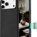 Vnnink Magnetic for iPhone 17 Pro Case (Compatible with MagSafe) (Camera Control Button) Technical Fabric Nylon Phone Case for iPhone 17 Pro, Shockproof Military Drop Protection,Grayish Black