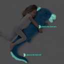 Tianmihou 48 inch Giant Axolotl Plush Huge Stuffed Animal, Big Blue Axolotl Glow in The Dark Fluorescent Plushies, Cute Large Jumbo Salamander Body Pillow Gifts for Kids Adults, Birthday