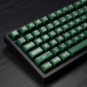 Sumgsn 142 Keys PBT Doubleshot SA Keycaps Dark Green Translucent Keycaps Set Fit for 61/64/87/104/108 Cherry Mx Switches ISO ANSI Mechanical Keyboard