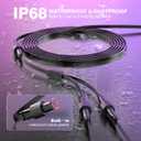 Y-Splitter Extension Cable for Govee Permanent Outdoor Lights 2, Deck, Dots Lights, Y-Shaped Extension Cable (1 Female to 2 Male) Compatible with Govee H705D H705E H705F, H7067 H7068 H7069-Black