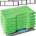 KEEPOW Reusable Mop Replacement Pads Compatible with Shark Vac Mop VM252 VM200 VC205 VM250 VM180 VM401 QM250 VM190, Washable Vacuum Mop Pad Refills, Upgraded Design of Dirt Chamber (1+3+6 Pads)