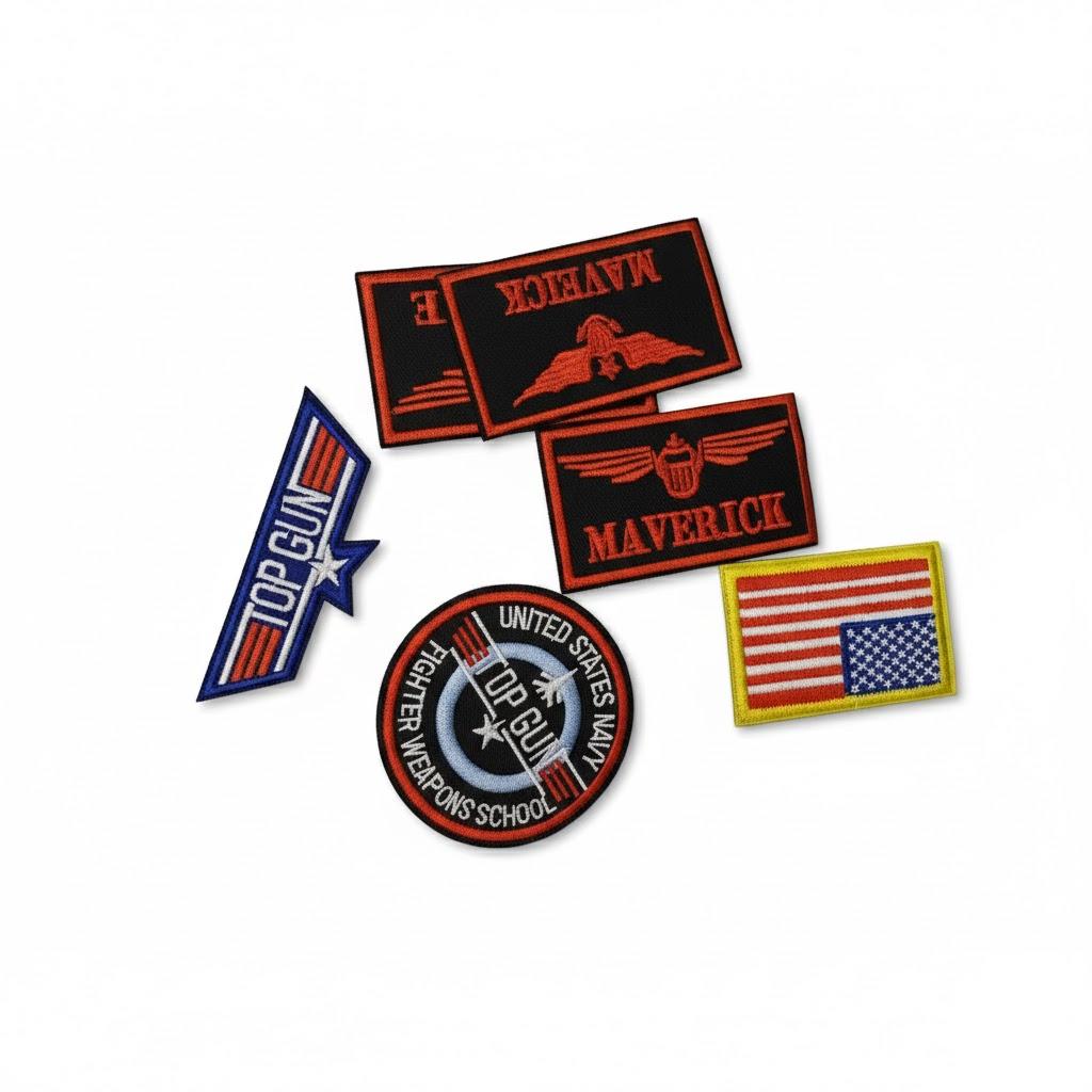 【Hook & Loop/Iron On】 6 PCS Tup Gon Patches Pilot Morale Patch Military Patches Airsoft Patch Flight Patch for Jackets Tactical Patches for Backpacks  Hook & Loop