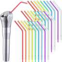 Tondiamo Dental Air Water Syringe Tip Disposable Spray Nozzles Tips Assorted Rainbow Triple 3 Way Water Syringe Connector for Oral Teeth Cleaning(1000 Pieces)