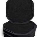 UMIRRO Absorbent Coasters for Drinks, Cool Silicone Cup Coaster with Felt Insert for Modern Coffee Table Decor, Small Unique Birthday Gift Ideas for Men Dad Him Women Mom Her, 4", Black, Set of 4