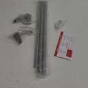 Silver Curtain Rods for windows 28 to 48 inch,Adjustable Blackout Curtain Rod for Bedroom,Outdoor,5/8 Inch Diameter Wrap Around Drapery Rods,No Rust