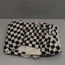 ELONGRIVER Travel Duffel Bag Foldable Weekender Overnight Bag for Men Women Lightweight Carry on Tote Bag For Spirit Airlines Black Corduroy Check