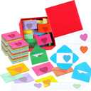 60 Set Mini Love Notes for Him Her with Envelope Valentines Day Gift Card Holder Mini Card with Envelope Long-Distance Relationship Gift for Him Her(1.8 x 1.2 Inch,Love Heart,Assorted Colors)