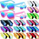 Oleitodh 48 Pcs Kids Sunglasses Bulk Party Favors, Neon Party Sunglasses for Boys Girls, 12 Colors Summer Pool Beach Party Favors Supplies,Gift for Birthday Party and Outdoor Activity Age 3-8